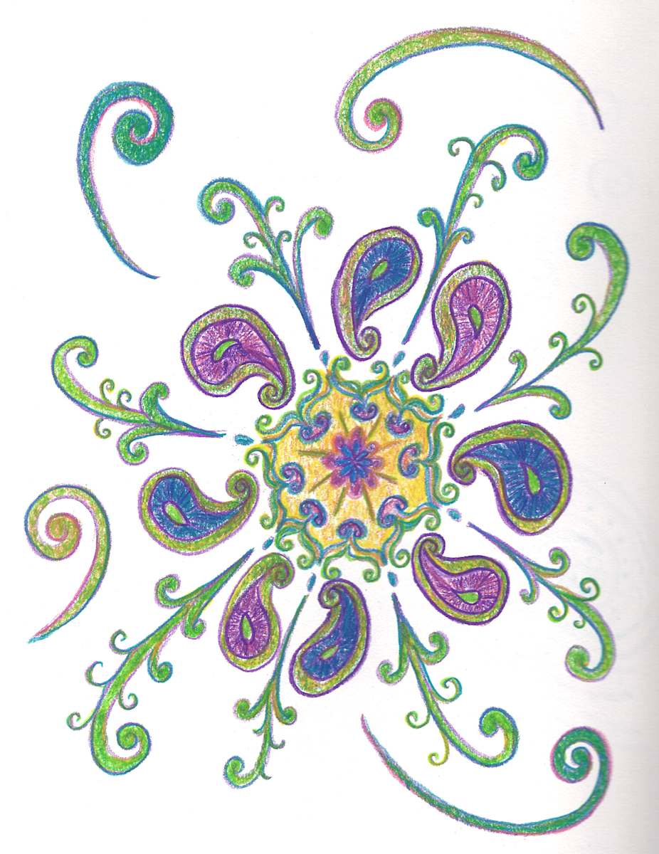 Colorful paisley by Janet Danforth 