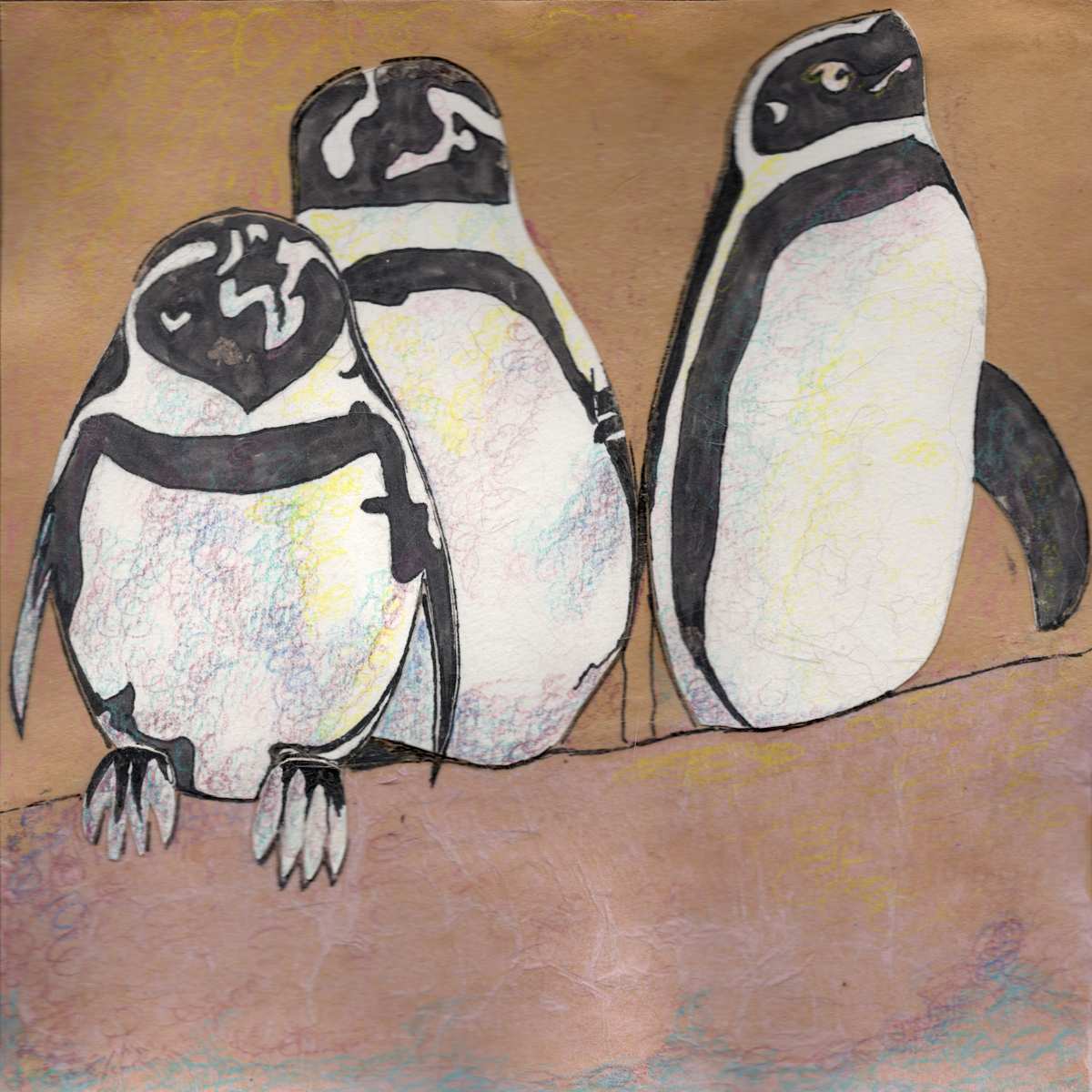Penguin Trio by Janet Danforth, Image 1.