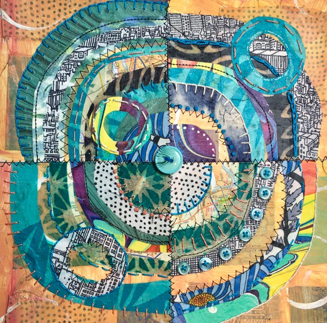 Hawaiian Shirt ~ Recycled Circles by Jane LaFazio 