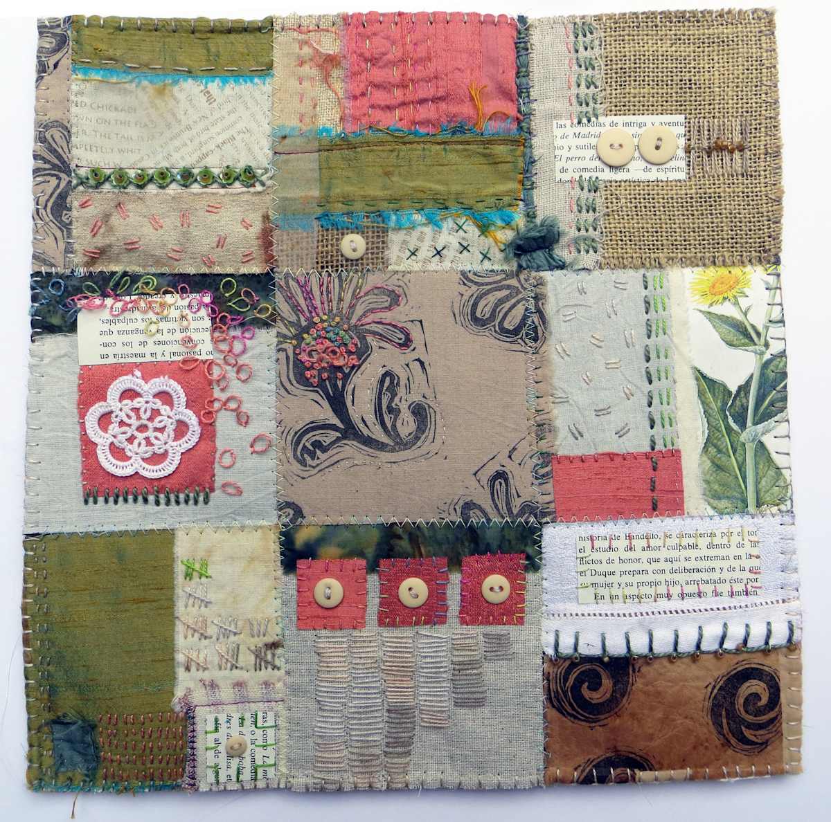 Garden Patch: Coral and Green by Jane LaFazio, Image 1.