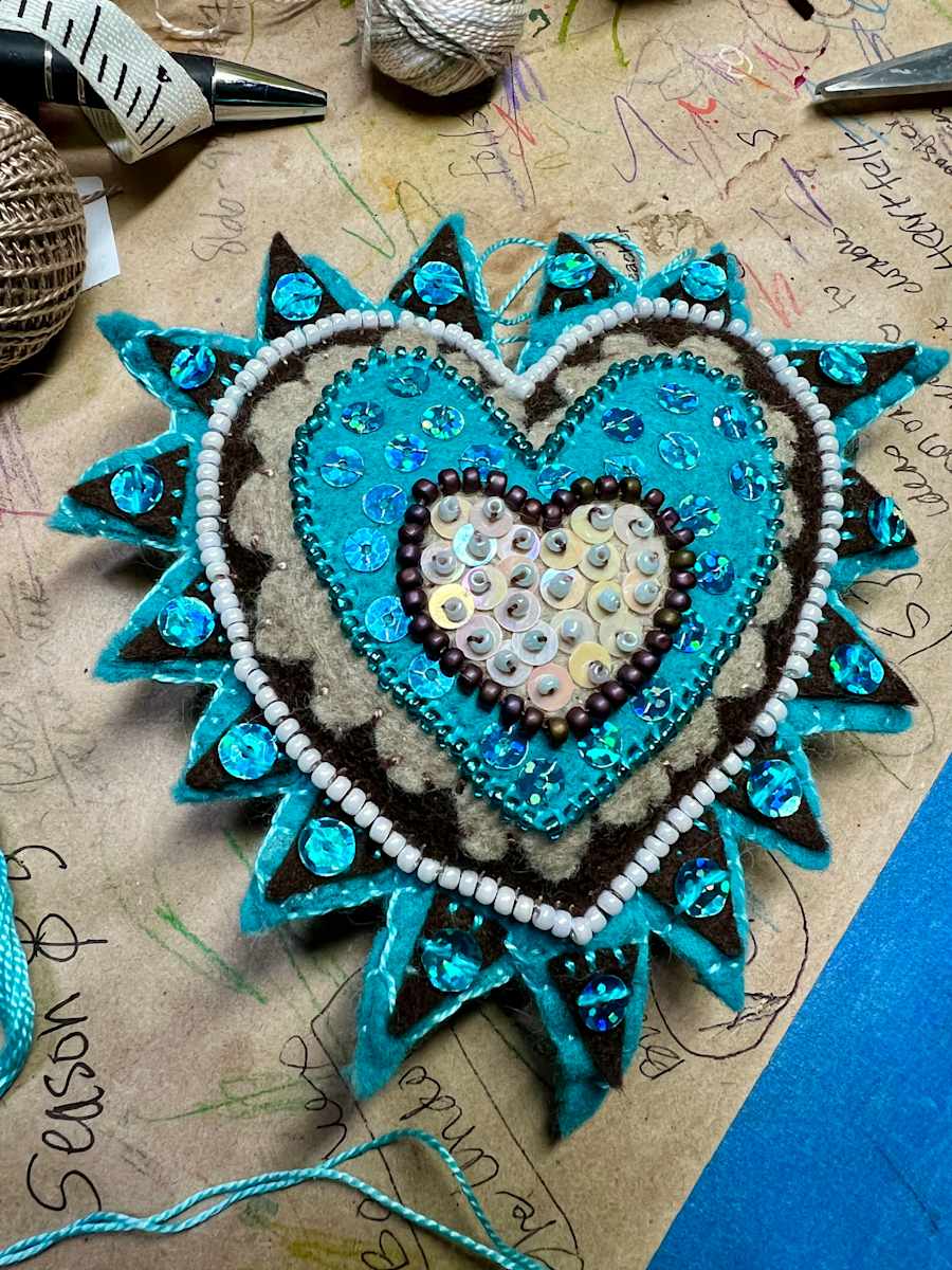 Milagro ~ Turquoise & Brown by Jane LaFazio, Image 1.