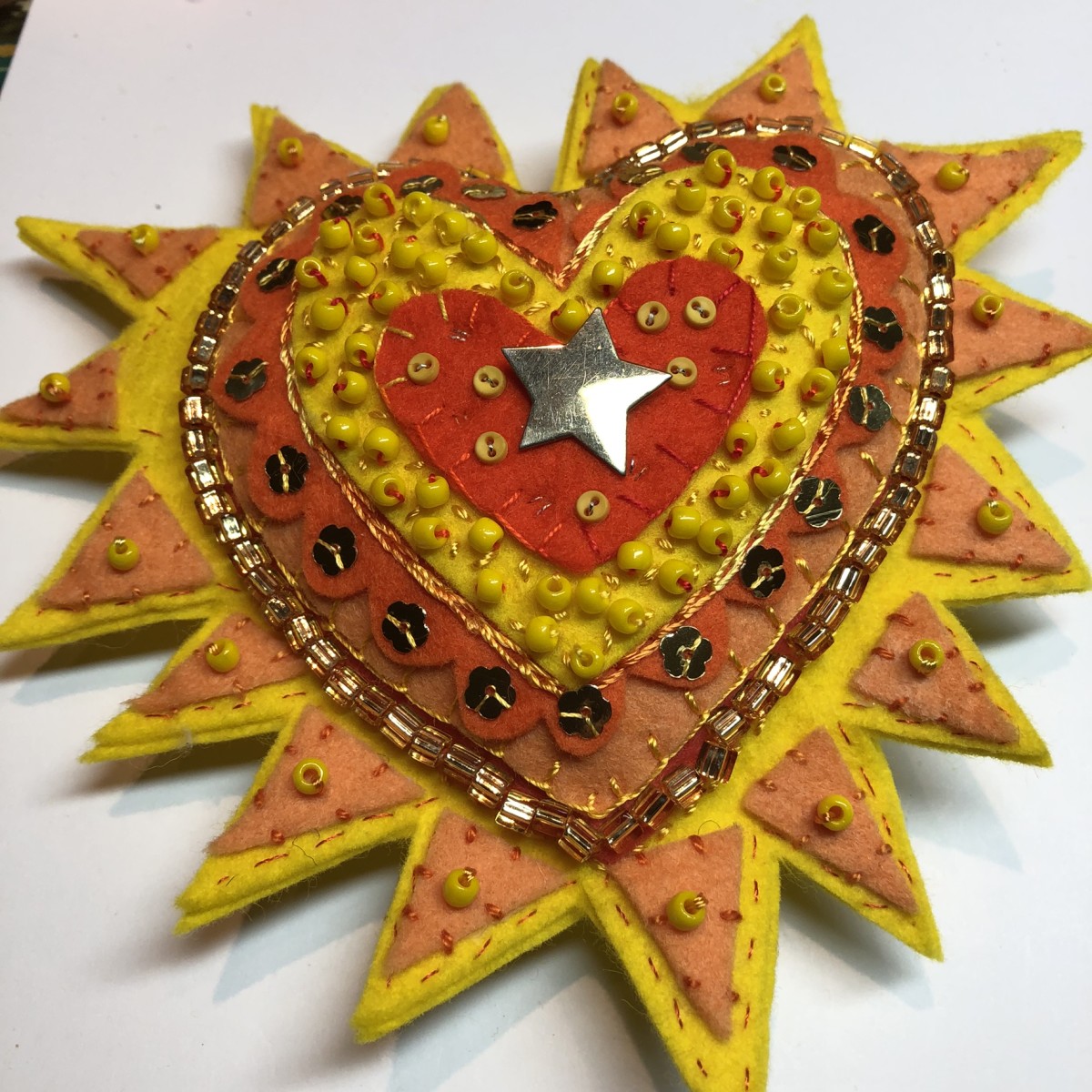 Milagros  ~ yellow orange by Jane LaFazio 