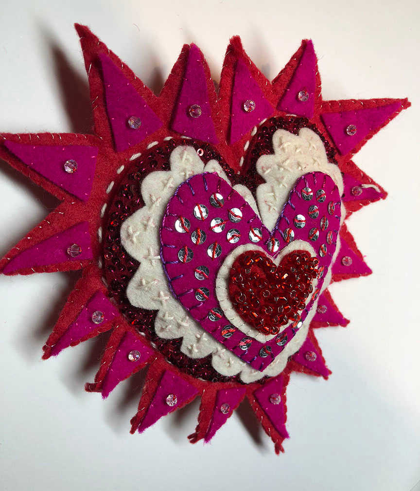 Milagro (red, white and garnet) by Jane LaFazio, Image 1.