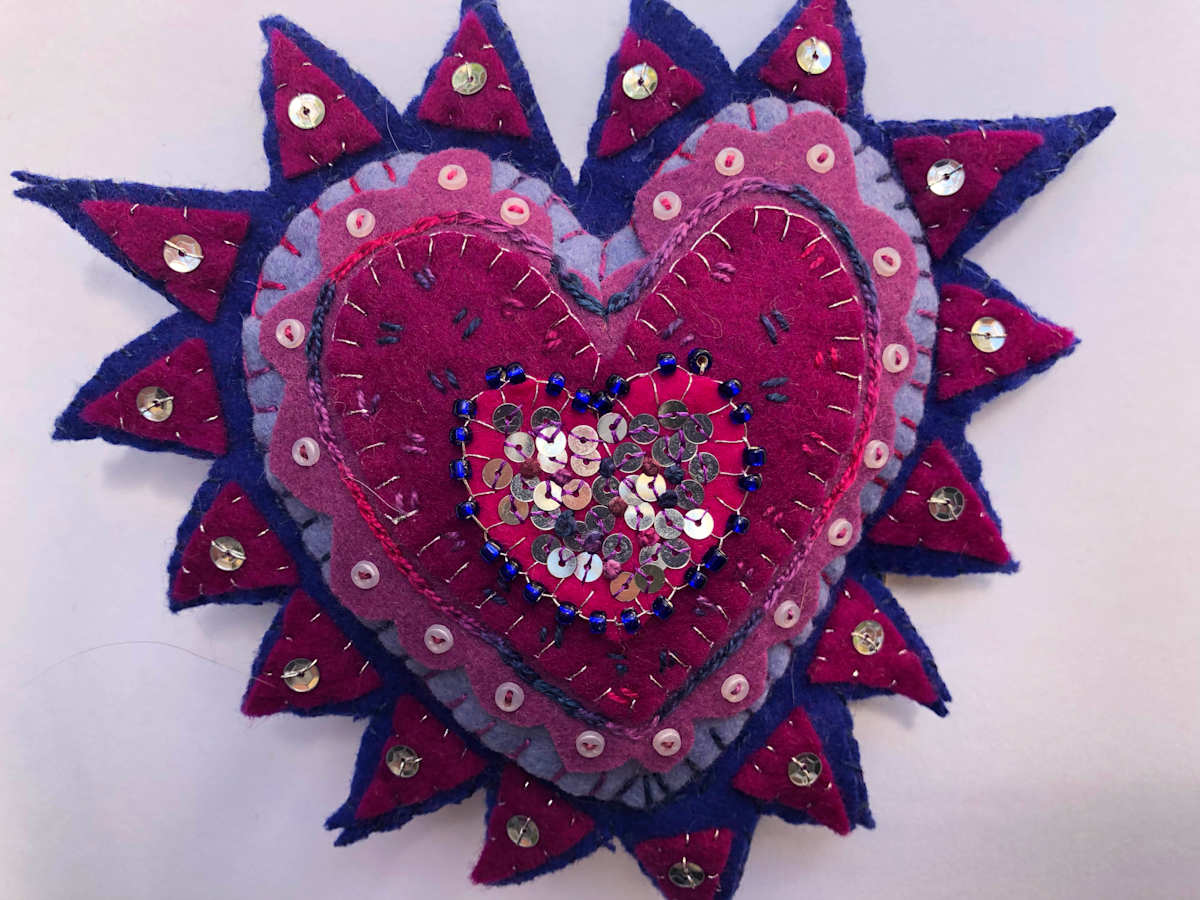 Milagro (red, purple, blue) by Jane LaFazio, Image 1.