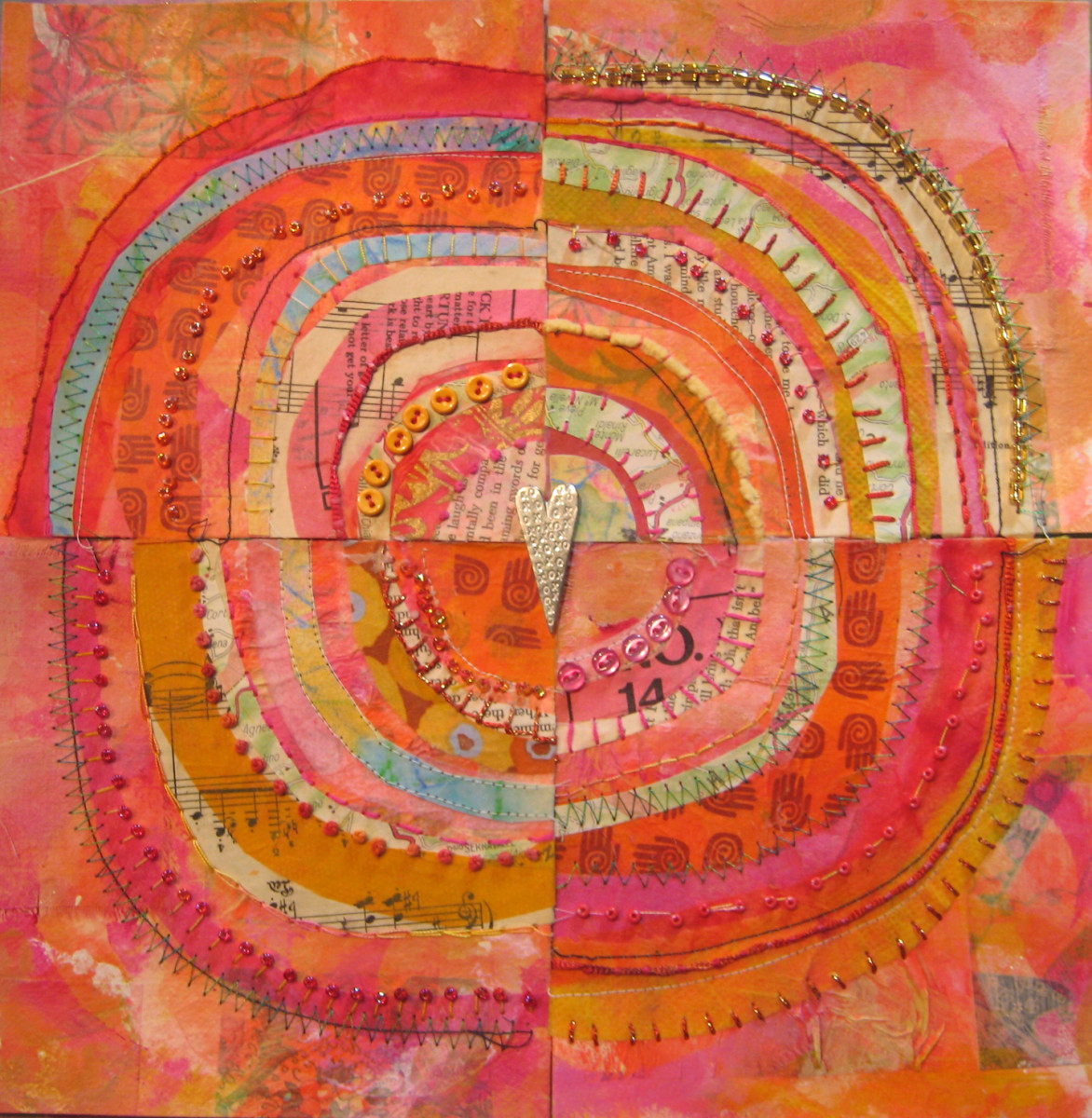 recycled circles: pink by Jane LaFazio 