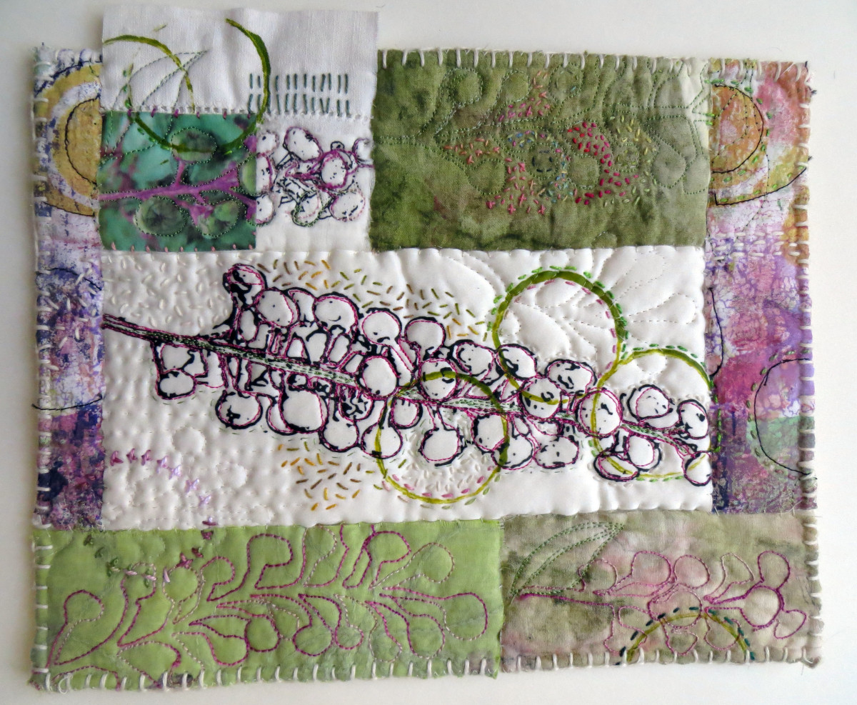 Poke Salad Annie Series ~  green berries by Jane LaFazio 