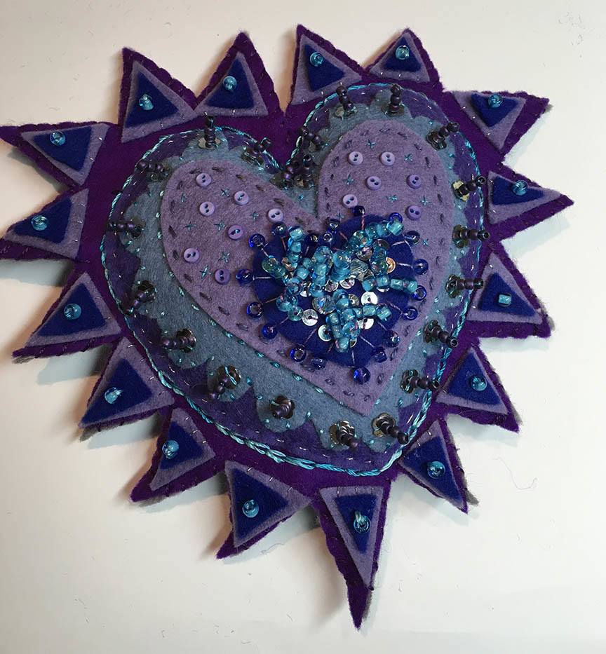 Milagro ~ blue, purple & turquoise by Jane LaFazio 