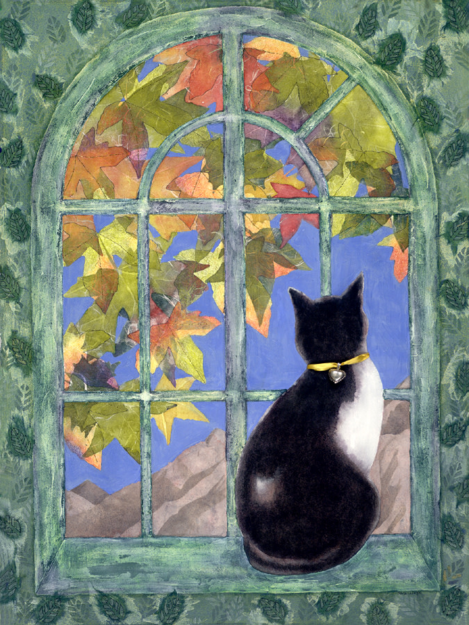 Kitty in the Window by Jane LaFazio 