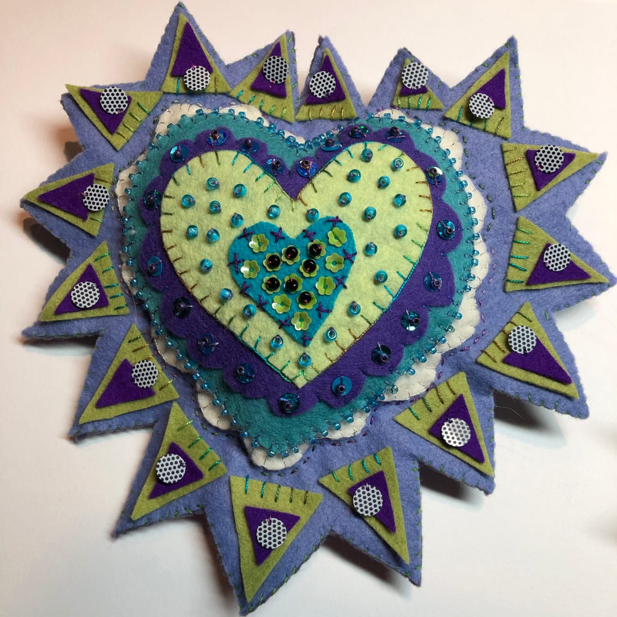 Milagro ~ purple, green, turquoise and lavender 