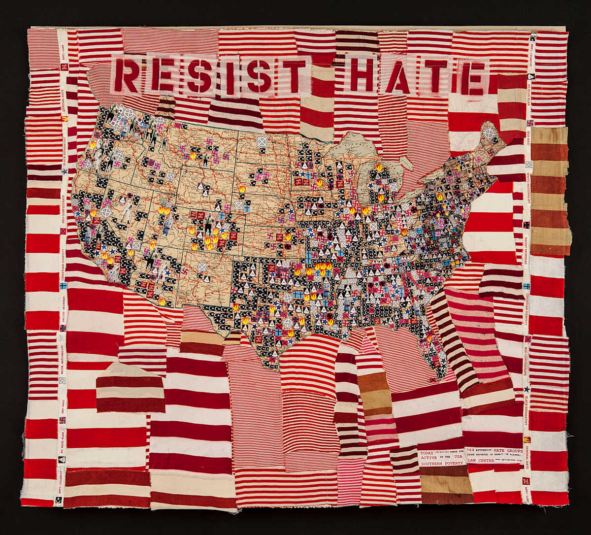 Resist Hate Map by Deborah Faye Lawrence, Image 1.