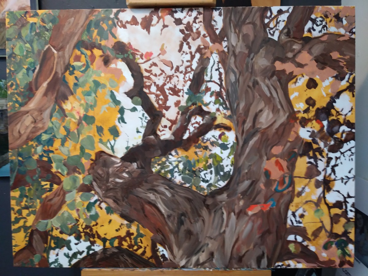 Prayer Tree Work in Progress by Karla Mulry 