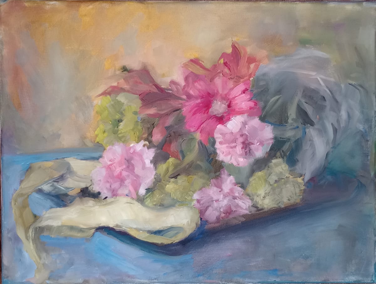 The Unwrapping by Karla Mulry  Image: Locally grown flowers await arranging -- of product of the rainy beginnings to 2023