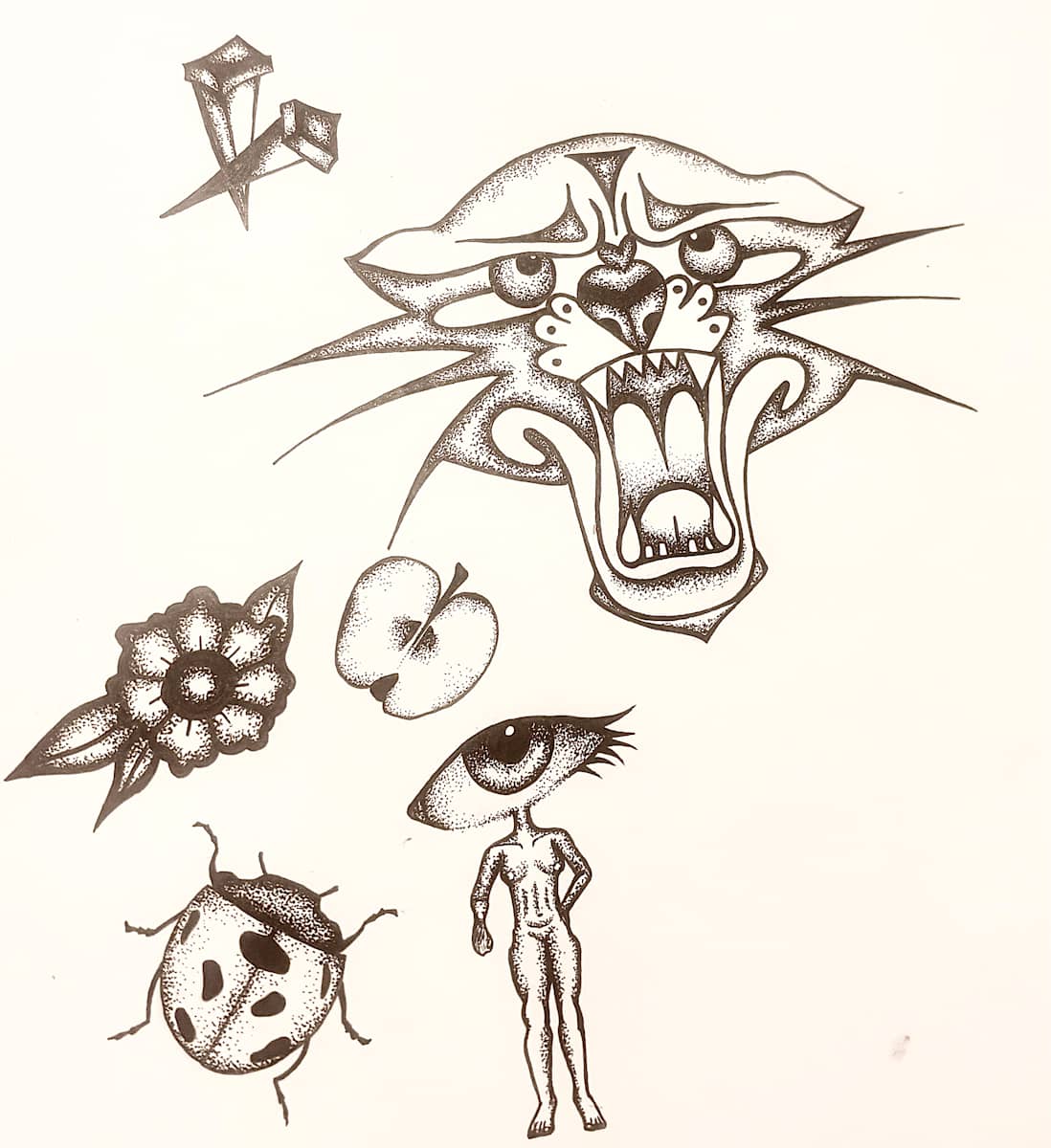 Tattoo Flash by Cameryn Popiel 