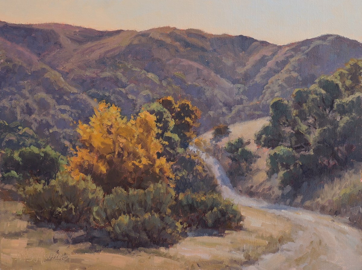 Canyon Glow  Image: Painted on location in Laguna Canyon, Laguna Beach CA 