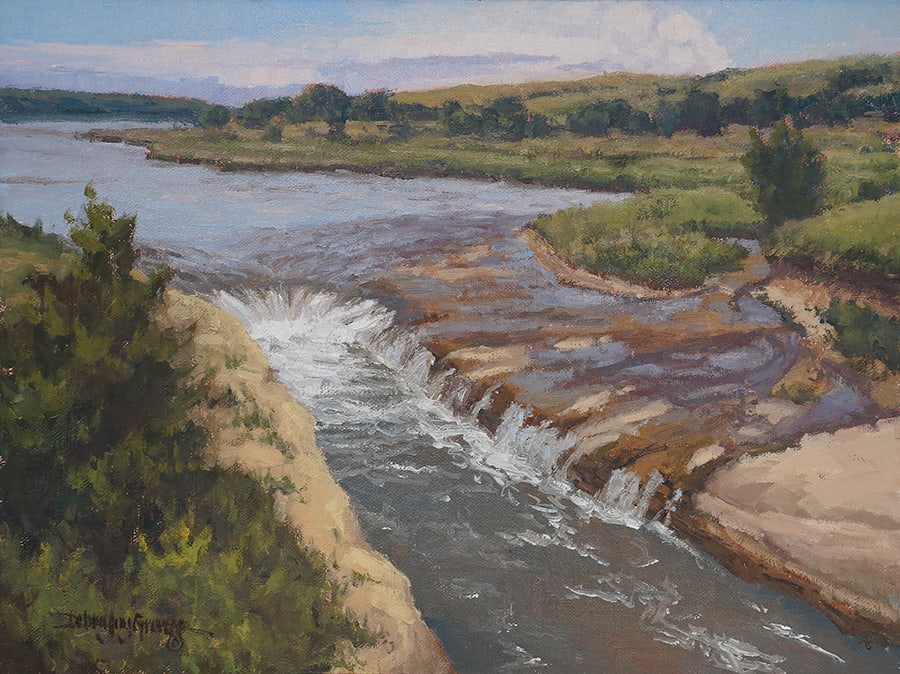 Norden Chute by Debra Joy Groesser  Image: Norden Chute 9x12 oil on linen panel