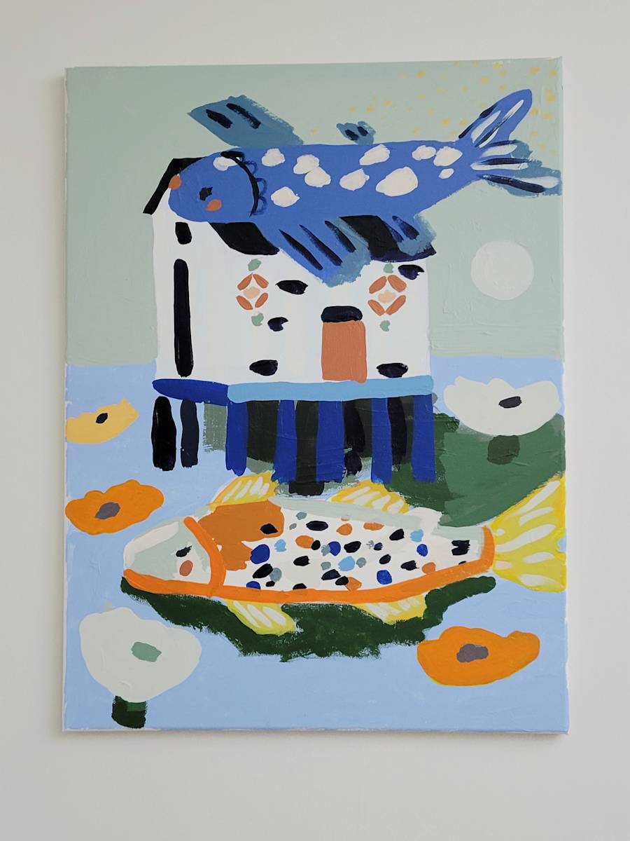 Folk House III by Liz Kelley 