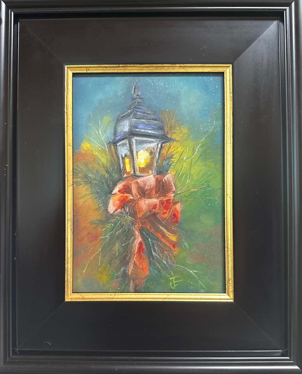 Holiday Lamp II by Julee Everett  Image: Holiday Lamp II - framed