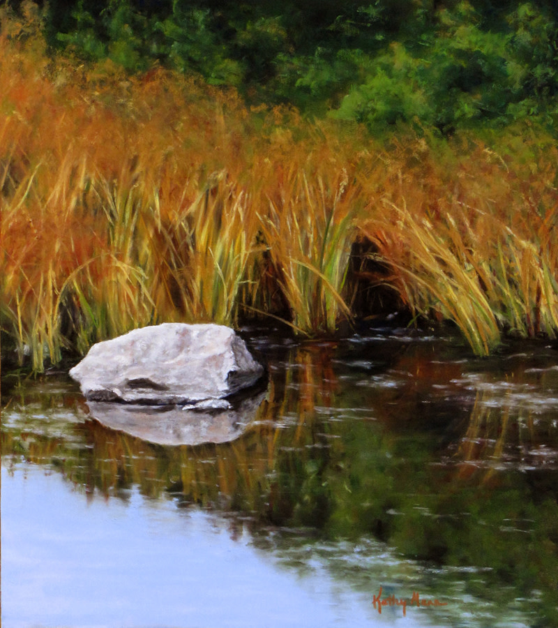 Rock and Reed Grasses by Kathy Mann 
