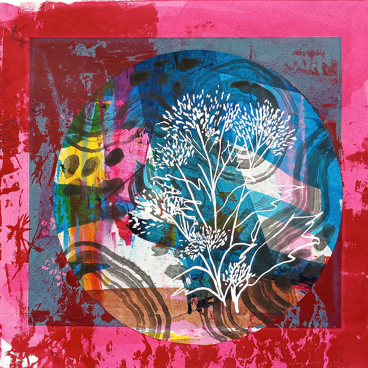 Floral Silkscreen by Carol Schottenfeld 