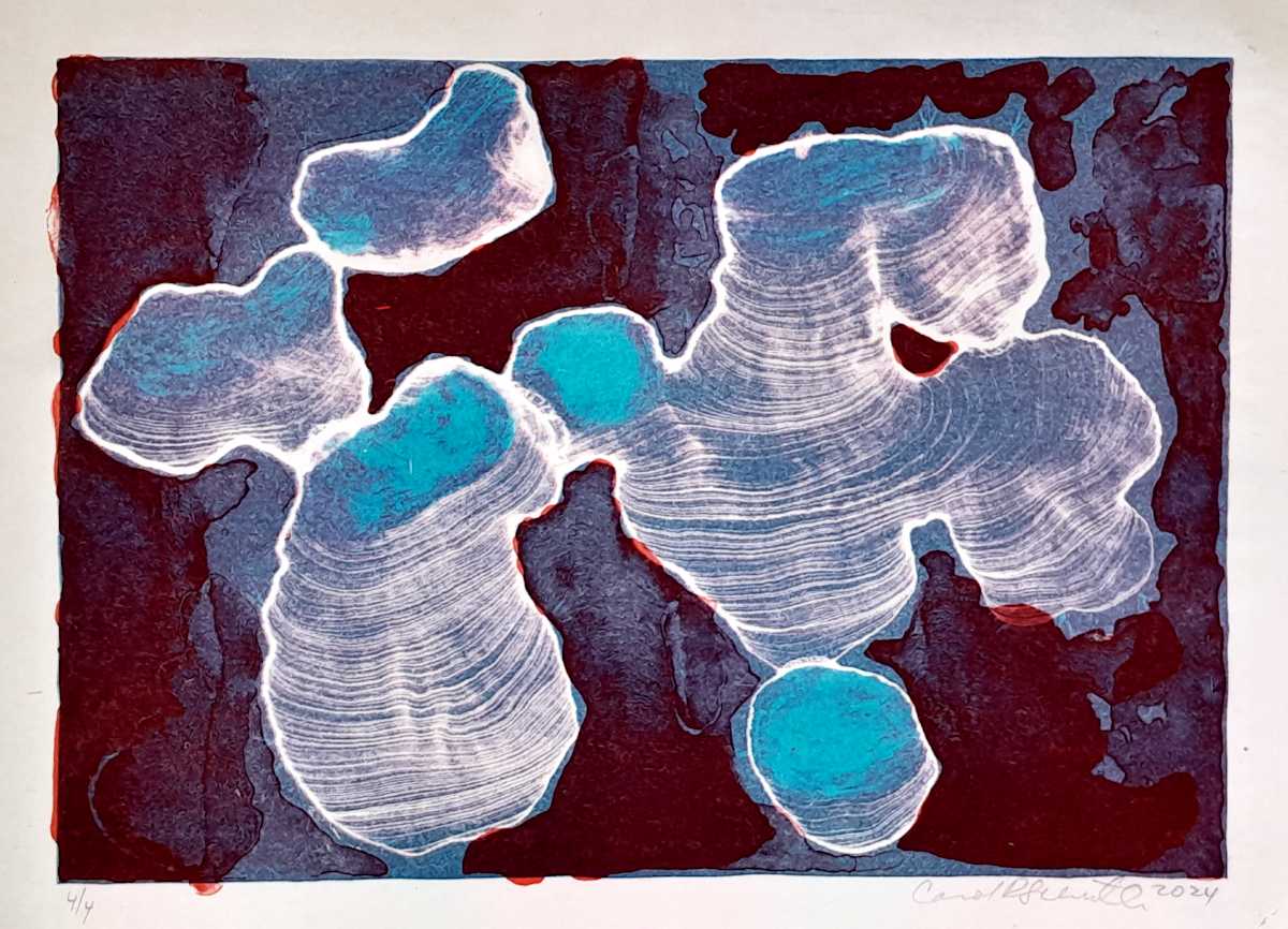 Purple Litho 1/4 by Carol Schottenfeld 