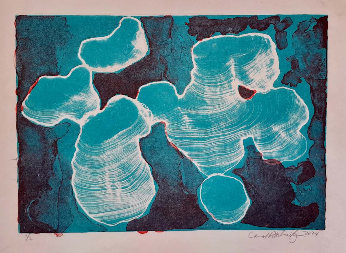 Blue Litho 2/2 by Carol Schottenfeld 