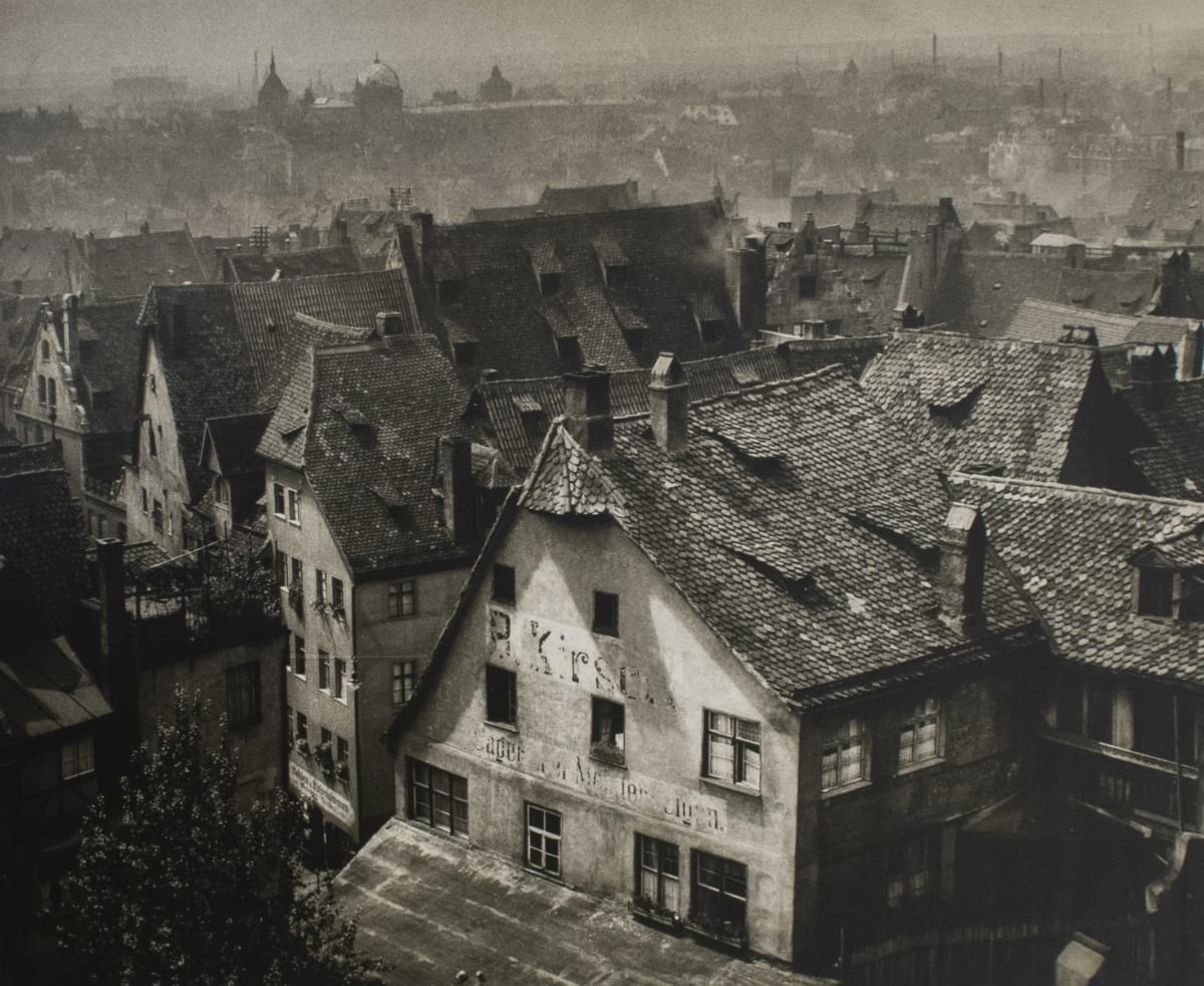Old Nurenberg by Shirley Hall  Image: A sepia toned landscape photograph overlooking pre-war Nuremberg, Germany. 