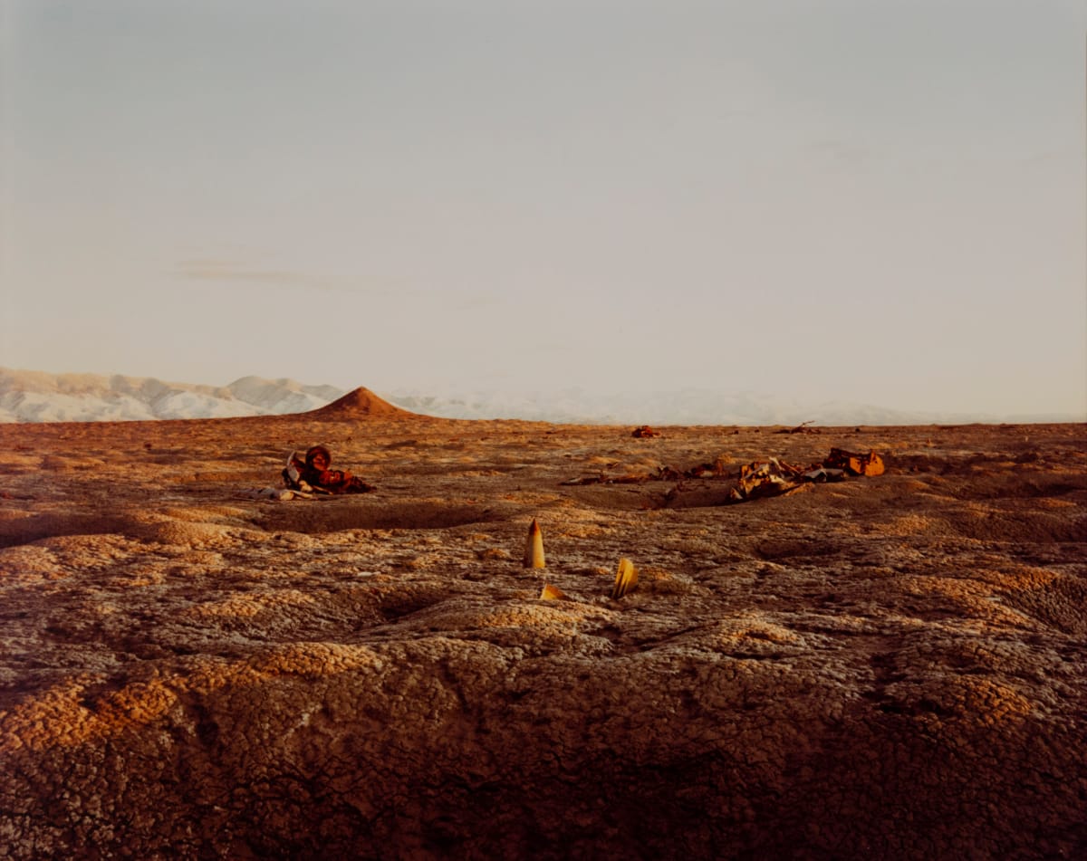 Bomb, Destroyed Vehicle and Cone Rock by Richard Misrach 