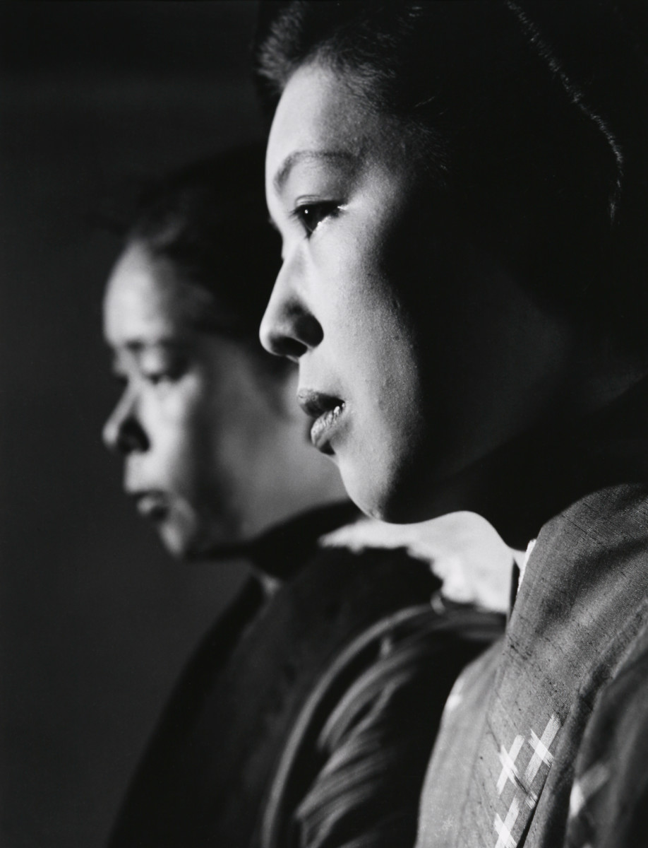 Tokyo, Japan 1948 by Edward R. Miller  Image: Two Japanese people in profile