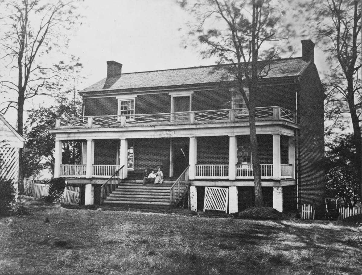 McLean House at Appomattox Court House by Mathew Brady 