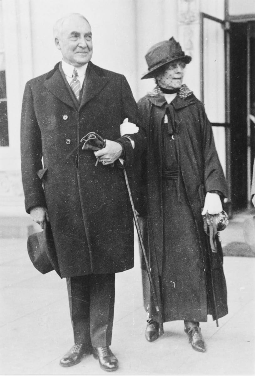 President and Mrs. Warren G. Harding. White House, March 1922 by Ralph Morgan 