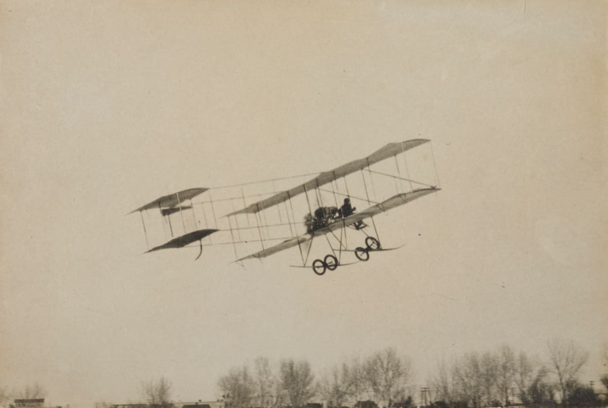 Paulham - flew over Denver 1910 by J.W.J Photo 