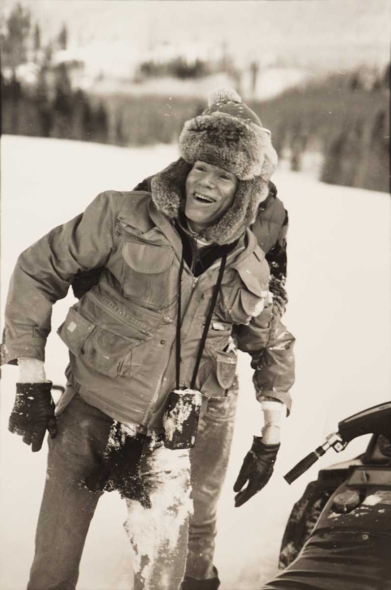 Andy Warhol Covered in Snow After a Snowmobile Crash by Mark Sink 