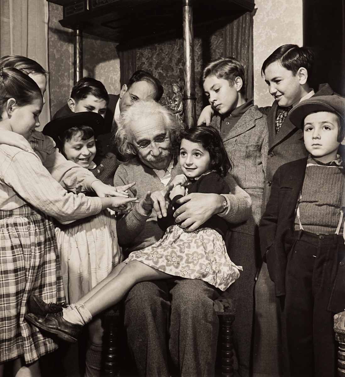 Albert Einstein at his 70th Birthday Celebration by Philippe Halsman 