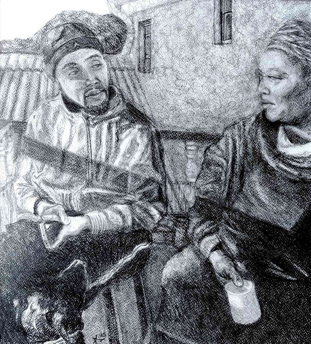 CONVERSING, WITH PUP by Alexander Botha, Image 1.