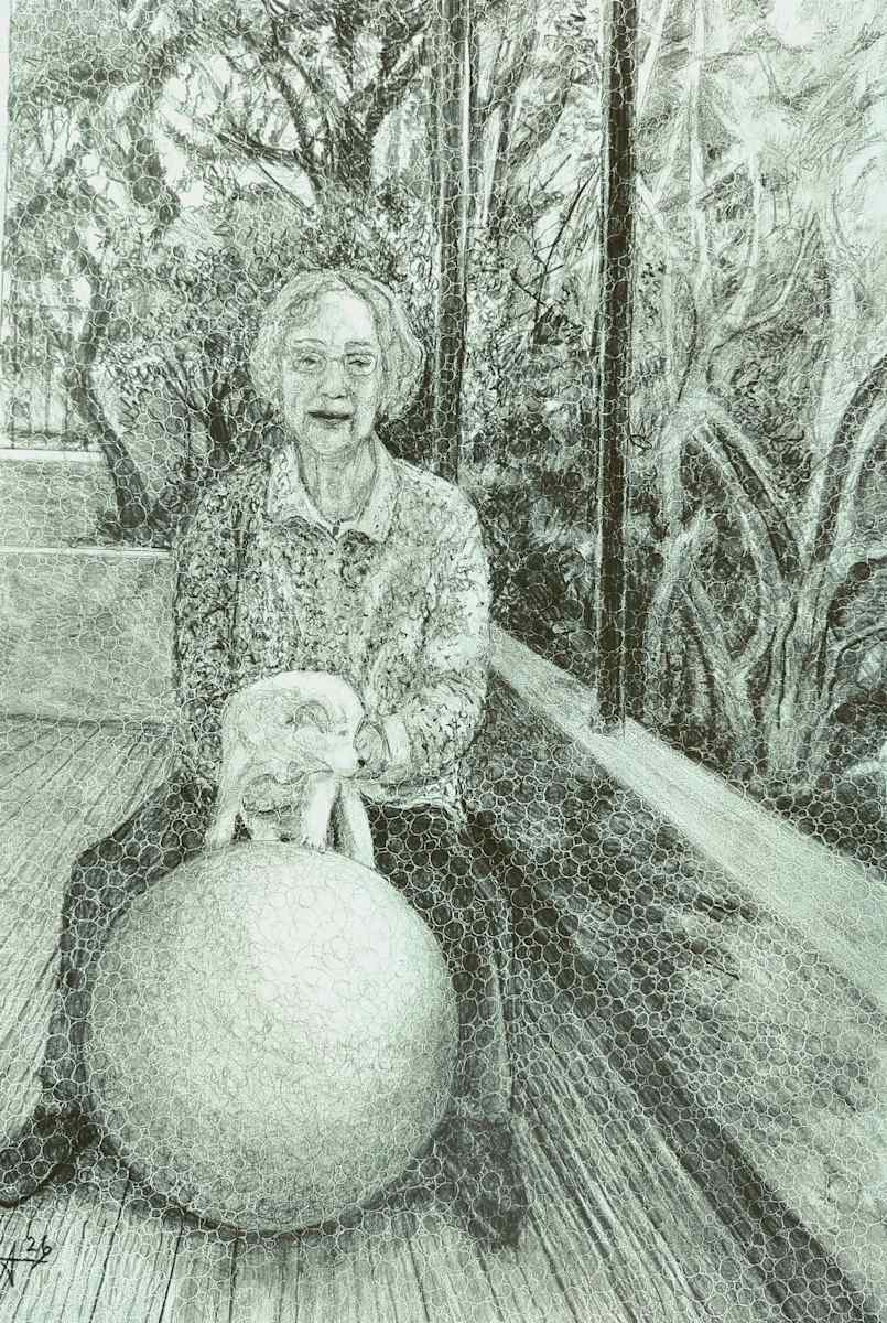 ELISE - PORTRAIT WITH PUPPY by Alexander Botha, Image 1.