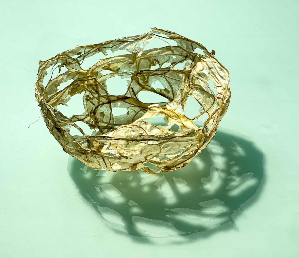 Patisson rhubarb vessel by Annette Holtkamp 