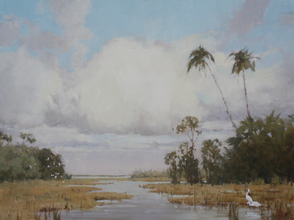 Two Egrets by Hope Reis Art Studio 