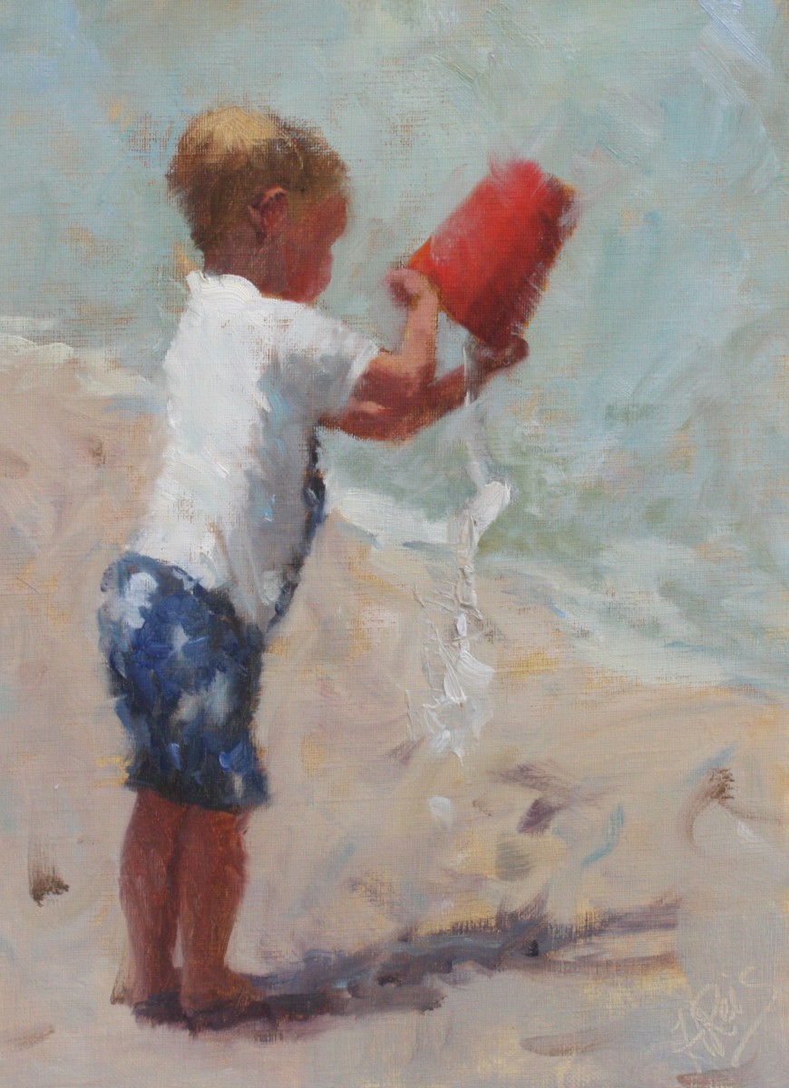 My Red Bucket 2 by Hope Reis Art Studio 