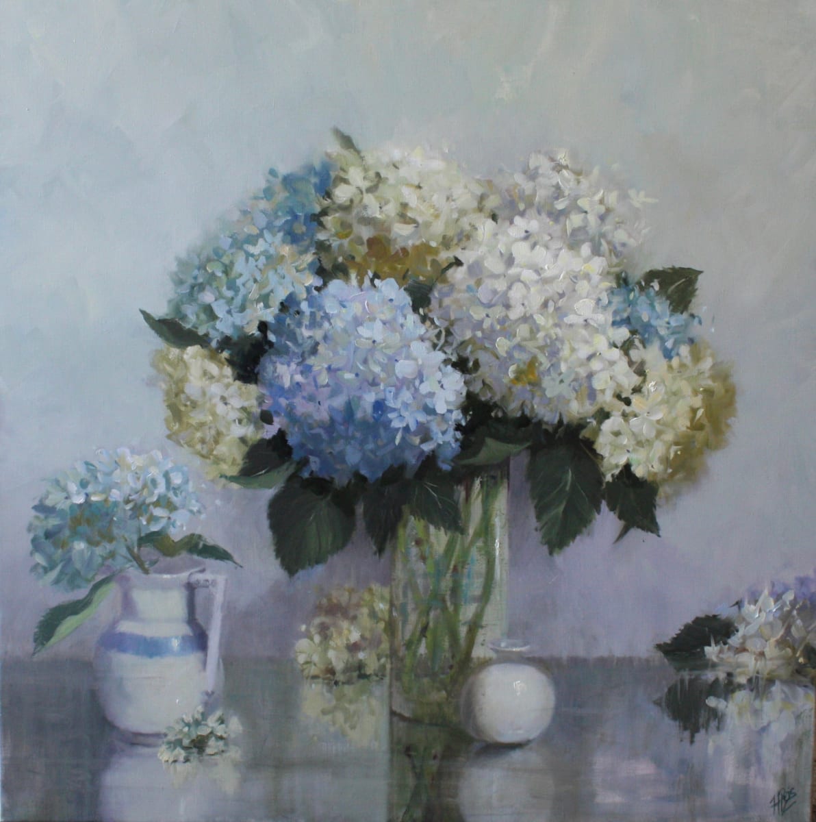 Fresh Summer Hydrangea 1 by Hope Reis Art Studio 