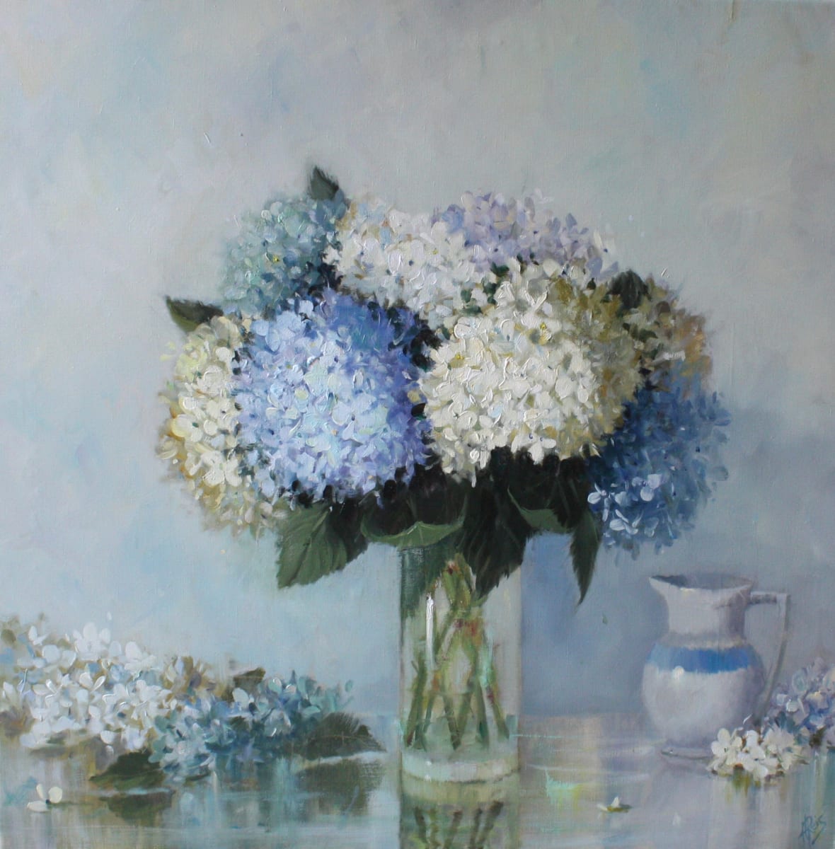 Fresh Summer Hydrangea 2 by Hope Reis Art Studio 