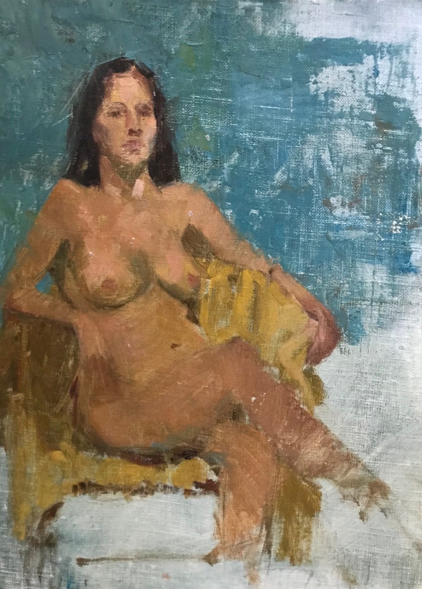 Turquoise Nude by Hope Reis Art Studio 