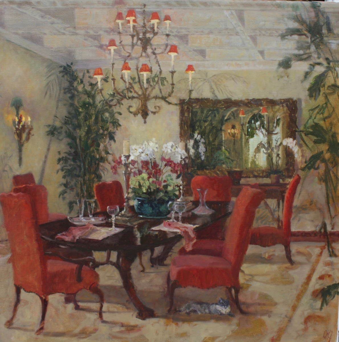 The Red Chairs by Hope Reis Art Studio 