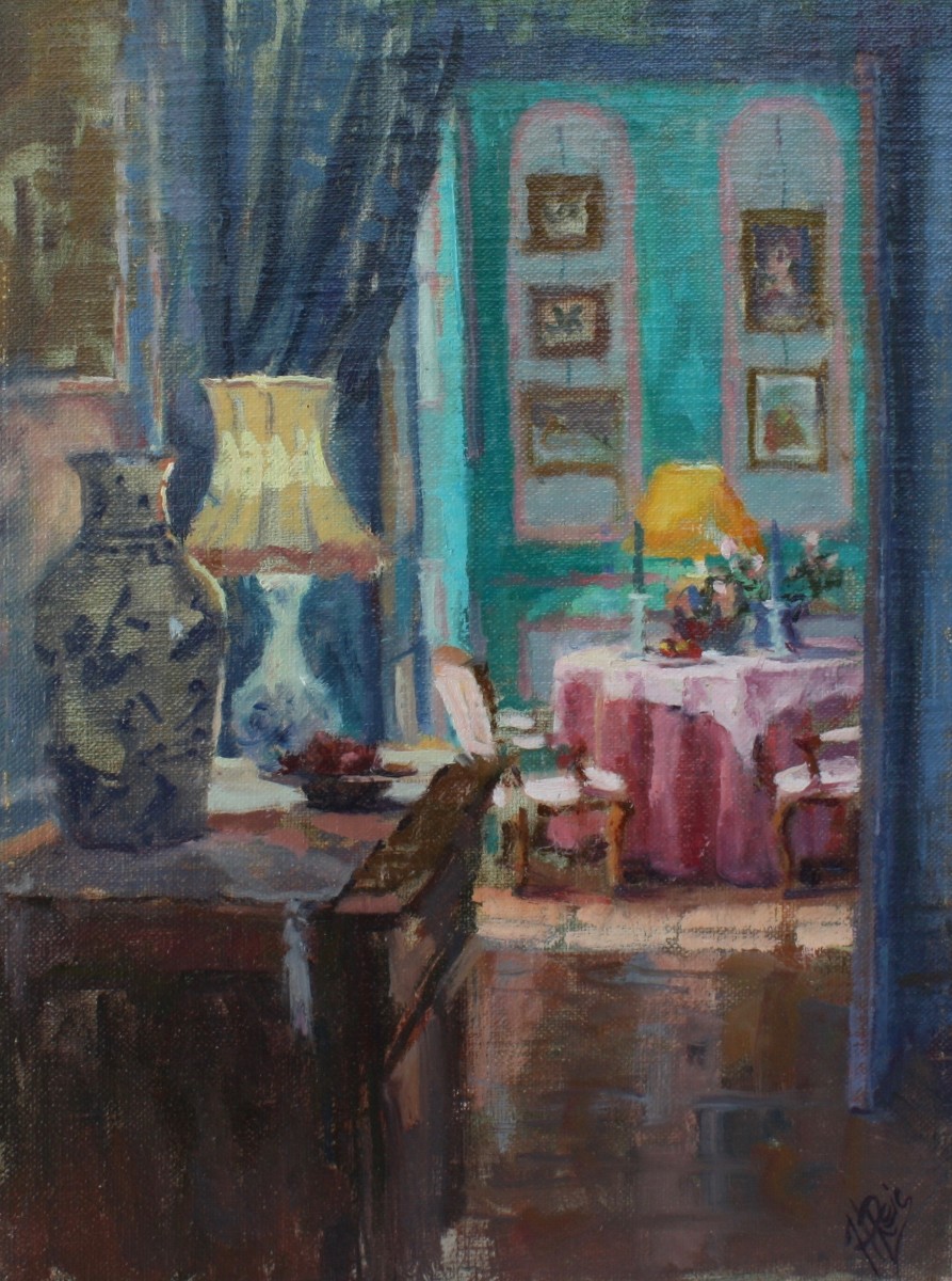 View to the Turquoise Room by Hope Reis Art Studio 