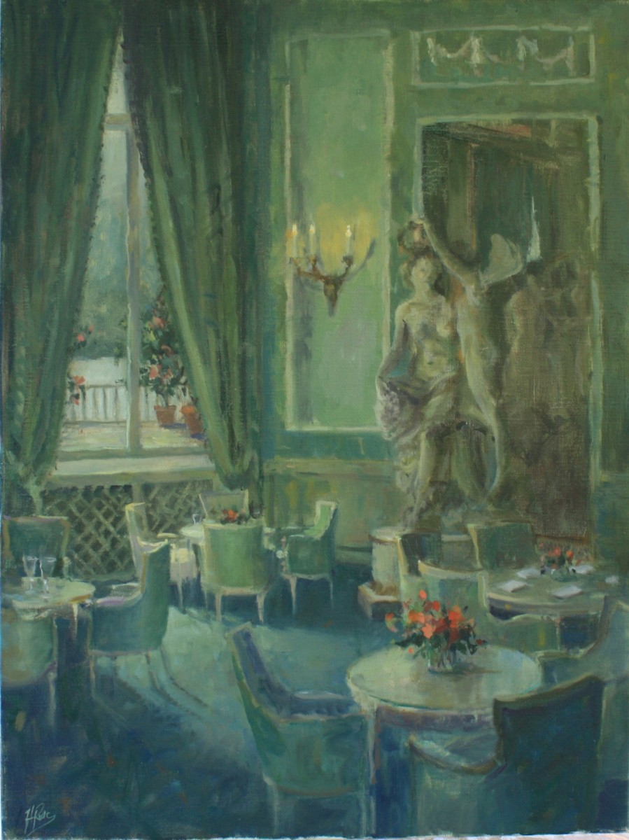 Villa D'este Green Room by Hope Reis Art Studio 