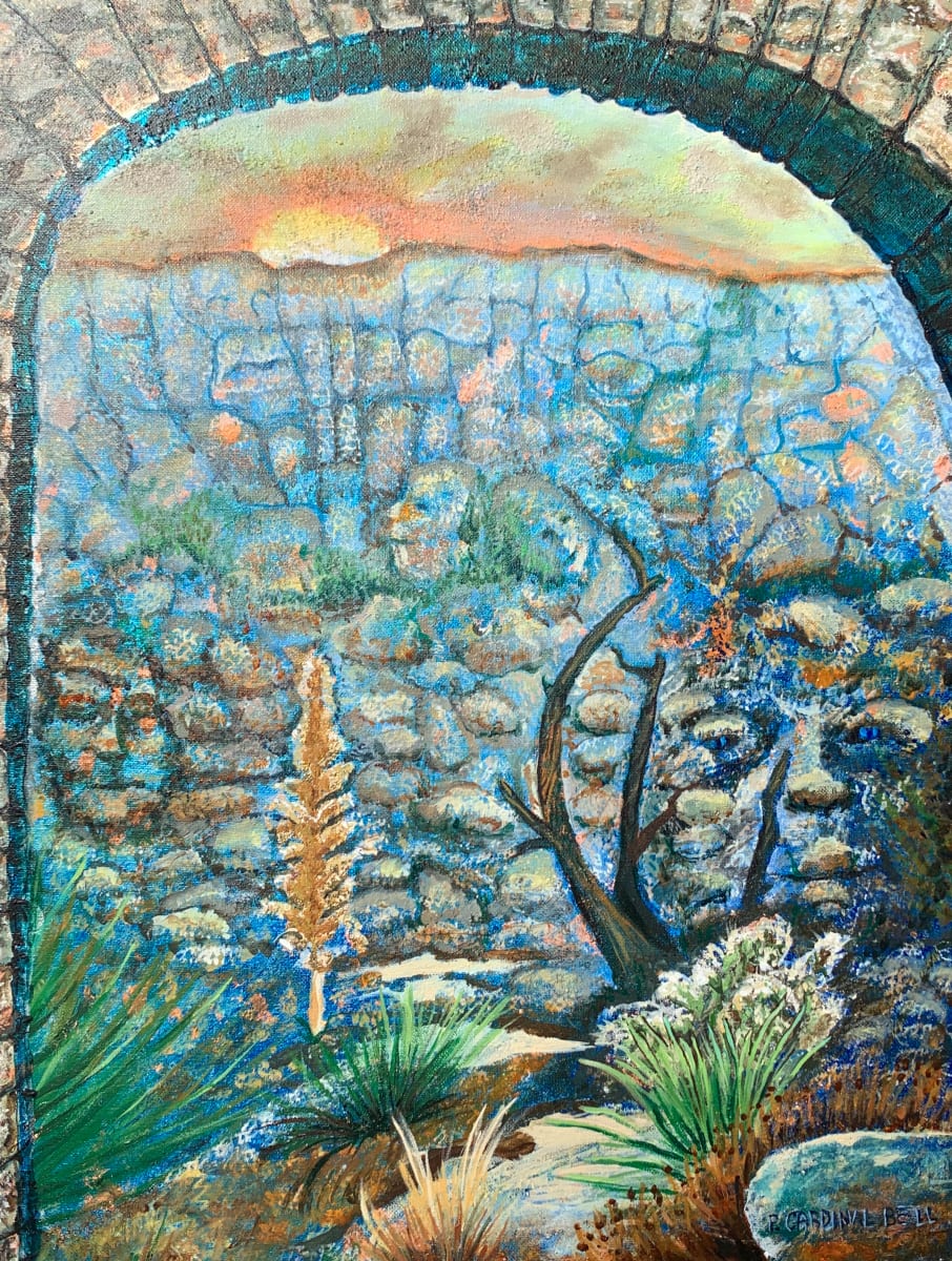 Faces in Joshua tree by Pamela Bell 