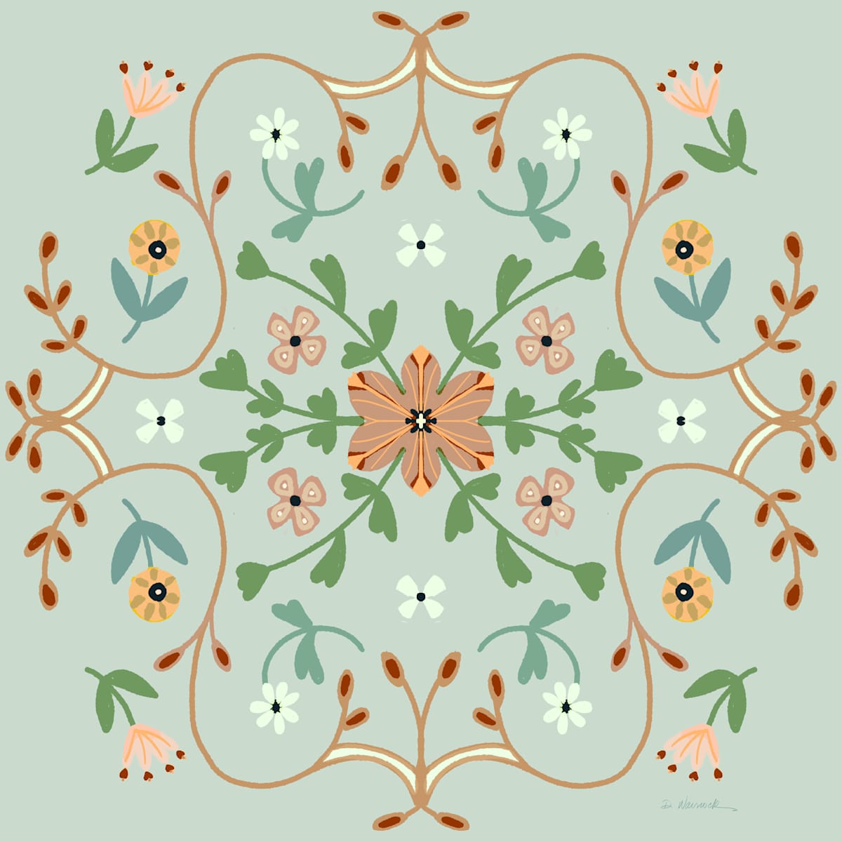 The Autumn Flower Dance by Debbie Warnock  Image: A soothing palette for peaceful spaces. 