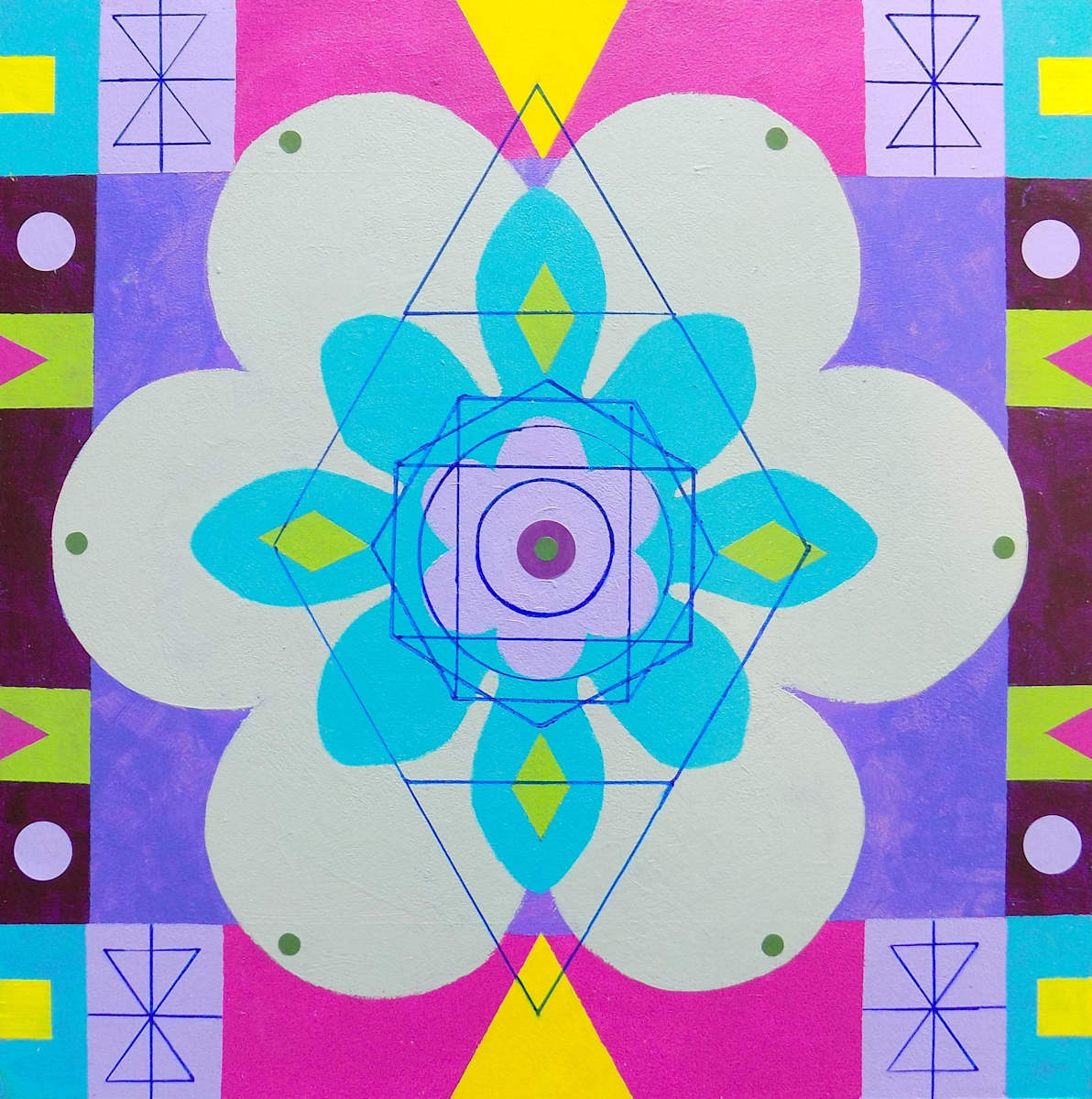 Star Map 16 by Asandra  Image: Star Map 16, acrylic & mixed media on wood panel, 12" x 12", 2025