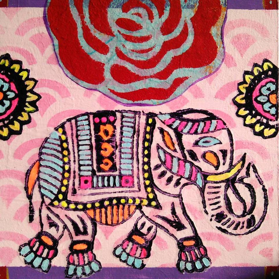 Elephant & Rose 2 by Asandra 