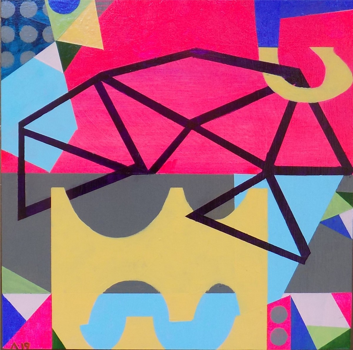 El Rincon by Asandra  Image: 

    El Rincon
2019, 
acrylic on wood panel
    10 x 10 x 1.5 in