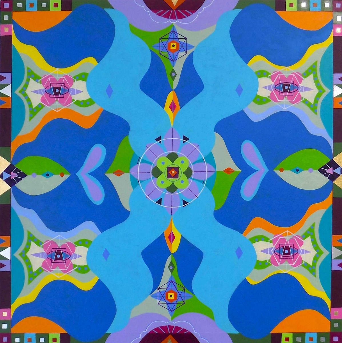 Portal of Spirit by Asandra  Image: Portal of Spirit
acrylic on wood panel with gold & silver leaf
30" x 30" x 1.5"